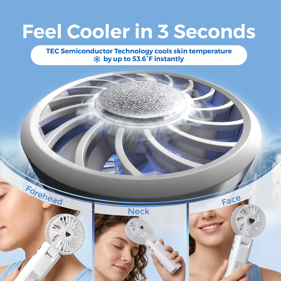 Airdog F200 handheld cooling fan that blows cold air - view 7