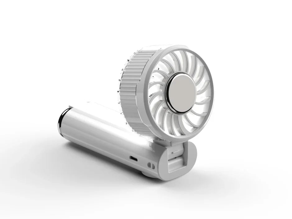Airdog F200 folded into desk-stand mode for hands-free cooling