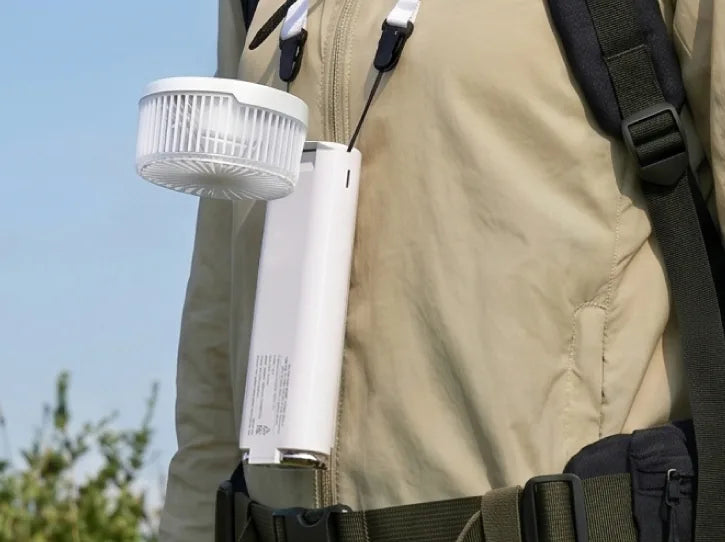 Airdog F200 worn around the neck blowing cool air upward while hiking