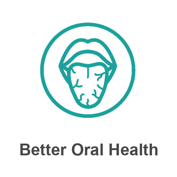 Less dry mouth